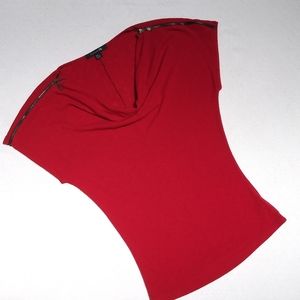 Forever 21 Cowl Neck Zipper Sleeve Top